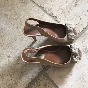 Zara Pale Pink Heels with Bow